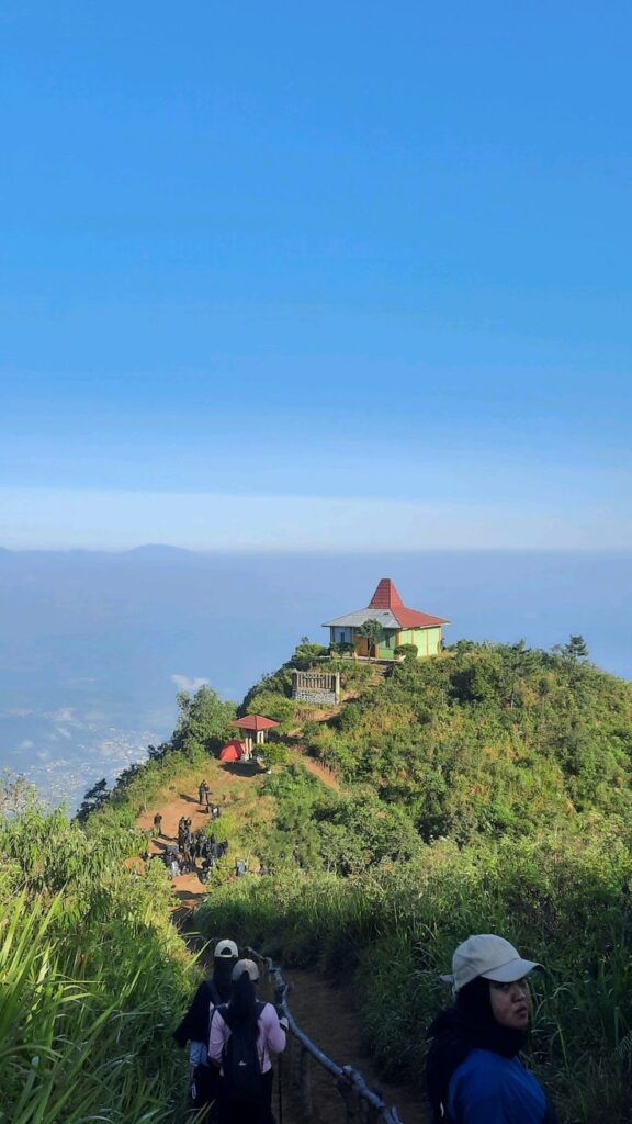 Sunrise dari puncak Gunung Andong dengan lautan awan